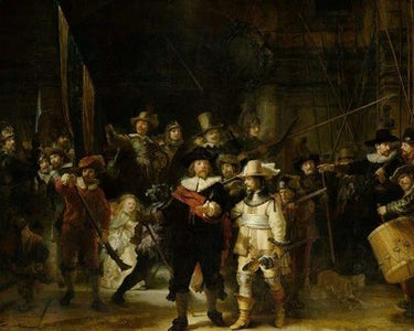 Diamond Painting De Nachtwacht met Ronde steentjes 100x80cm - Beste Kwaliteit